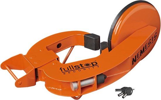 fullstop. ProPlus Wielklem Nemesis - Anti-diefstalklem - Oranje - Voor Caravan - 10-20 inch wielen
