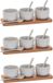 Excellent Houseware Koopman International 9x stuks amuse/tapas/saus schaaltjes 6 cm van porselein met serveerplankjes
