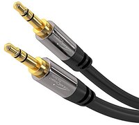 KabelDirekt - Aux kabel, audio & jack kabel 3,5 mm (Onverwoestbaar geconstrueerd & geschikt voor iPhones, iPads, smartphones, MP3-players, tablets, auto’s & andere stereotoestellen) - 7,5 m - zwart