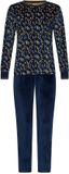 Pastunette - Moonlite - Pyjama/Huispak - Velours - Fleece - Donkerblauw - Maat 40