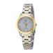 ETT Montre femme ELS-11505-42M, radio-pilotée, solaire, analogique, bicolore, acier inoxydable, verre minéral