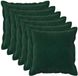 vidaXL - Taie d'oreiller - 6 pièces - Vert foncé - 40 x 40 cm - Coton satiné