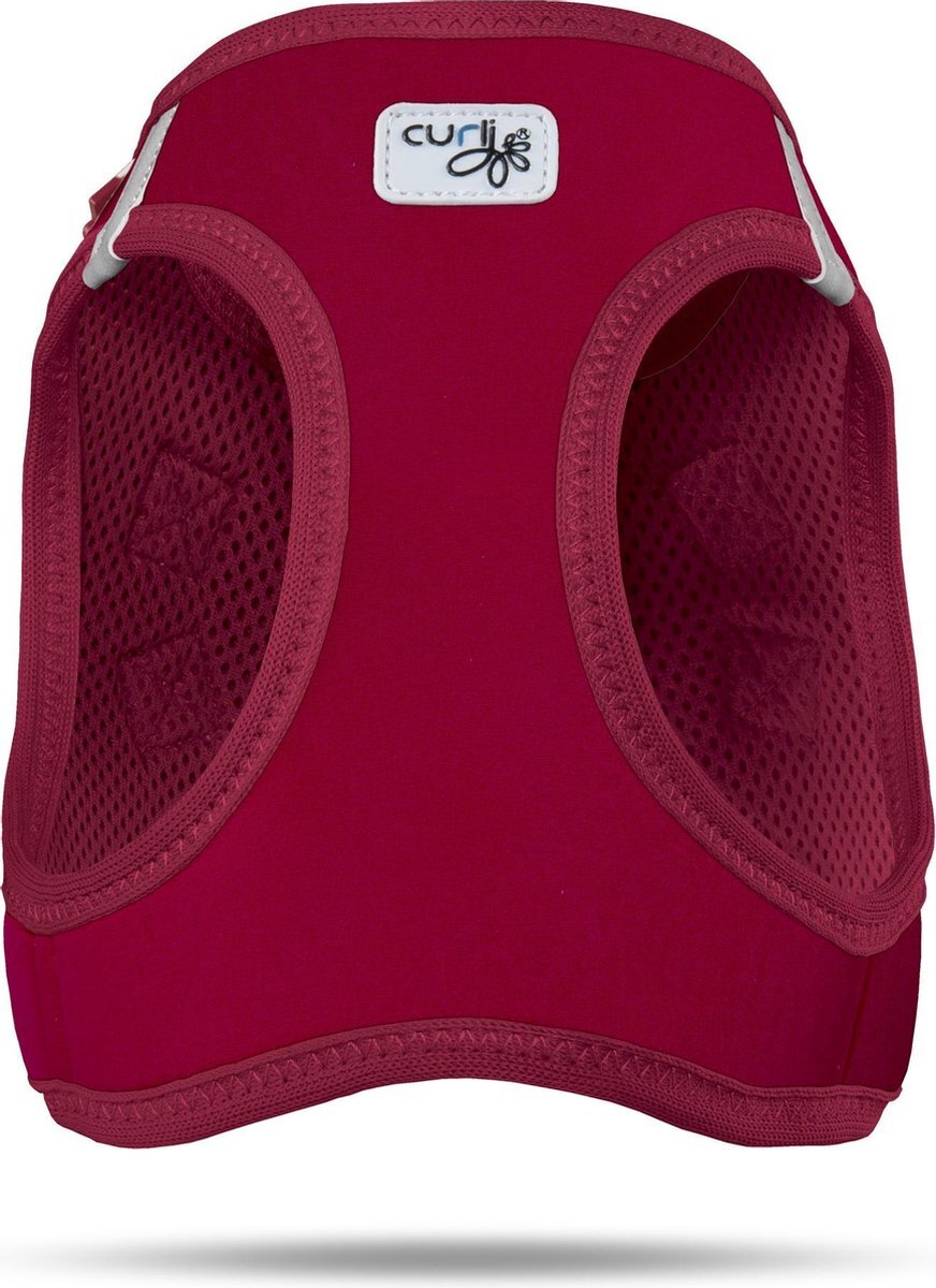Curli Hondentuigje Harness 26-30 Cm Softshell Mesh/nylon Rood rood