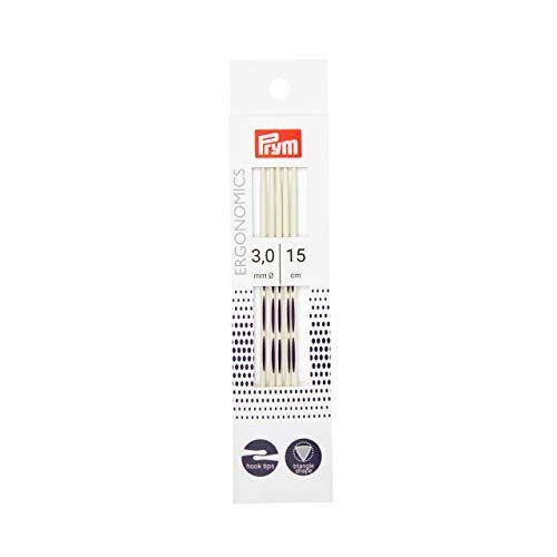 Prym Dubbelpuntige breipinnen Ergonomie 15 cm 3,00 mm x 1 - Wit - One Size