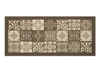 BIANCHERIAWEB Antislip keukentapijt, wasbaar, keukenloper, 55 x 240 cm, Made in Italy, majolica-design, modderkleuren