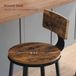 VASAGLE Tabouret, Set van 2, Hout, Metalen Frame, Zithoogte 73,2 cm, Industrieel Ontwerp, Bruin-Zwart