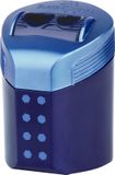 Faber-Castell RollOn 2-gaats puntenslijper met opvangbakje - Zwart/Blauw