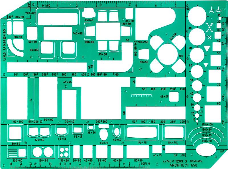 Linex Sjabloon - Groen - Kunststof - Glans - 160 x 230 mm