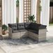 Maison Exclusive - Ensemble de jardin pour le jardin, composé de 5 pièces, avec coussins gris clair, en polyrotin