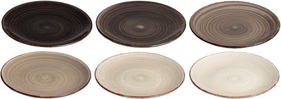 Studio Tavola Cookinglife Ontbijtborden / Dessertborden Delice Grijs ø 19 cm – Set van 6