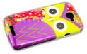 thematys HTC One S LILA Uil Uil Premium Beschermhoes Hard Case Cover Case Shell Etui
