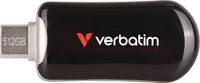 Verbatim Plectra Serie - USB-C Flash Drive - 512GB - Zwart