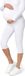 Be Mammy Dames Capri Zwangerschapsleggings - 3/4 Lengte - Katoen - Elasthan - Yogabroek - Wit - 3XL