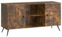 Meuble TV 102 x 34,5 x 50 cm Chêne fumé Bois travaillé