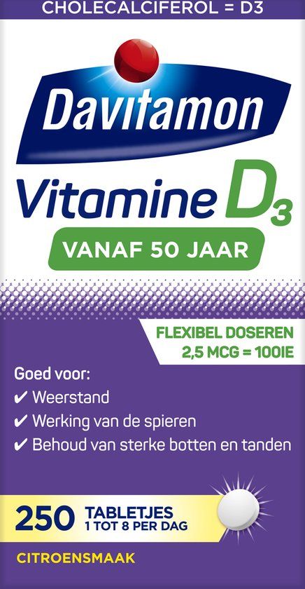 Davitamon Vitamine D 50+ Volwassen - 250 tabletten