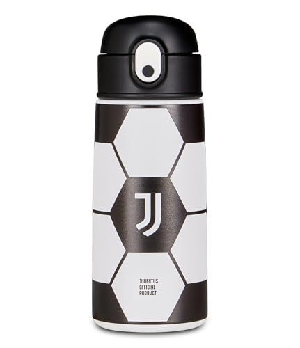 Seven Drinkfles Kid Juventus, wit, 460 ml, roestvrij staal, BPA-vrij, luchtdicht, 12 uur/koud 24 uur, lekvrij, herbruikbaar, school, sport, reizen, kinderen, cadeau-idee