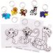 Baker Ross FE221 Jungledieren Super Krimpende Sleutelhangers - Pak van 8