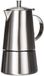 Cilio Modena Espressomachine, roestvrij staal, geschikt voor alle warmtebronnen, diameter 8,5 cm, vaatwasmachinebestendig, mokka kan, espressomachine, 4 kopjes, camping koffiekoker