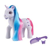 Simba 104342482 Eenhoorn met kleurrijke haren, 14 cm, gevlokt, met kam en haarclips, vanaf 3 jaar