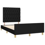 Maison Exclusive - Cadre de lit sans matelas, noir, 120x190 cm, rembourré