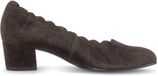 Gabor 3006.01 escarpins daim marron talon bloc 2-3 cm bout rond doublé chaussures femme