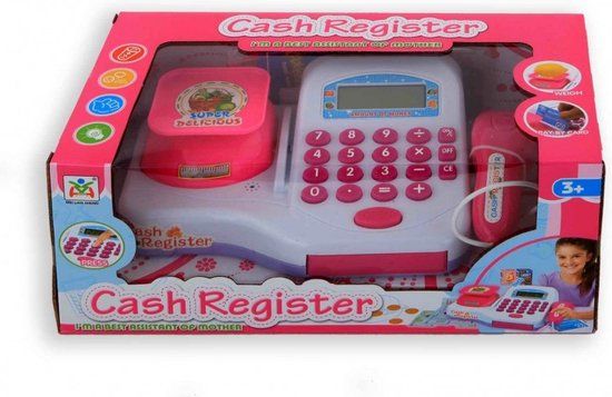 Jonotoys Speelgoed Kassa - Wit/Roze