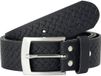 Jan Vanderstorm Leren Riem - 115 cm - Zwart - Heren - Plus Size