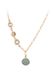 Gaya Necklace Rose Gold Turquoise Kristal Blauw Transparant