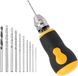 Wan GmbH Perceuse manuelle - Mini perceuse - Forets de précision - Poignée antidérapante courte - Forets de 0,8 à 3,0 mm - Gris