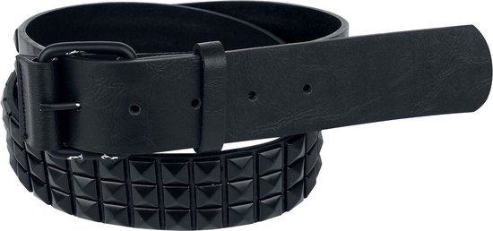 Black Premium by EMP Zwarte riem met studs - Unisex - 110 cm