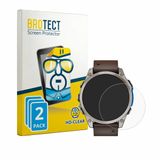 BROTECT - Screenprotector voor Garmin D2 Mach 2 (47 mm) - Folie Beschermfolie transparant 2 Stuks