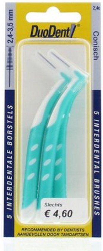Duodent Interdentale Borstel Conisch 2,3 - 3,5 mm - 5 stuks