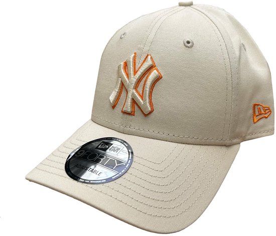 New Era New York Yankees 9Forty Cap Outline Beige/Oranje