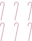 Merkloos / Sans marque Kaemingk B.V. Zuurstokken - rood/wit - 12 stuks - hangers - 13 cm - kerstboomversiering