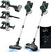 AG4100+ Steelstofzuiger Draadloos – Met Dweilfunctie 2 in 1 – Velvet Green – Krachtige Stofzuiger Zonder Zak – Geschikt voor Dierenharen – Compact & Lichtgewicht Kruimeldief