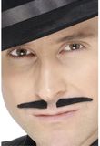 Smiffy's Nep snor - zwart - plak snor - oplichters - dieven - gangsters - carnaval