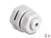 Delock Ventilatieplug M6 Grijs 2 Stuks
