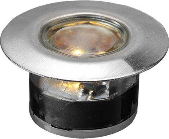 Garden Lights Acis Grondspot - Zilvergrijs - 4x4x2cm - RVS