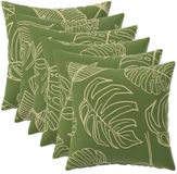 vidaXL - Kussensloop - 6 stuks - HEERLEN - Bladontwerp - 30 x 30 cm - Polyester