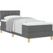 Maison Exclusive - Lit boxspring avec coussins, gris foncé, 80 x 200 cm, rembourré