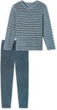 Schiesser Pyjama Heren Lange Mouw Jeans Blue