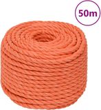vidaXL Werktouw 10 mm 50 m polypropeen oranje
