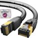 HB-DIGITAL Câble Patch CAT 8 Câble LAN Câble Réseau CAT 8.1 RJ45 S/FTP LSZH Câble Réseau, (200 cm), Qualité Premium Diamètre Ø7,5 mm ± 0,2 mm