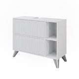 Vicco Leano Wastafelonderkast – 80 x 62 cm met 2 laden Wit