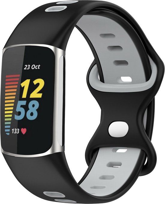 iMoshion Bandje Geschikt voor Fitbit Charge 5 / Charge 6 - Zwart