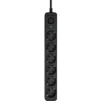 BlueBuilt Stekkerdoos 6-voudig 3 meter Zwart
