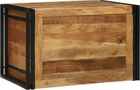 vidaXL Coffre de rangement marron et noir 80 x 50 x 50 cm acacia bois