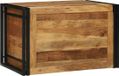 vidaXL Coffre de rangement marron et noir 80 x 50 x 50 cm acacia bois