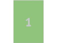 Avery Etiket Avery 3472 210x297mm A4 groen 100stuks