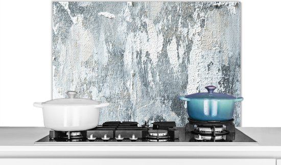 KitchenYeah Spatscherm keuken 90x60 cm - Kookplaat achterwand Verf - Industrieel - Design - Muurbeschermer - Spatwand fornuis - Hoogwaardig aluminium
